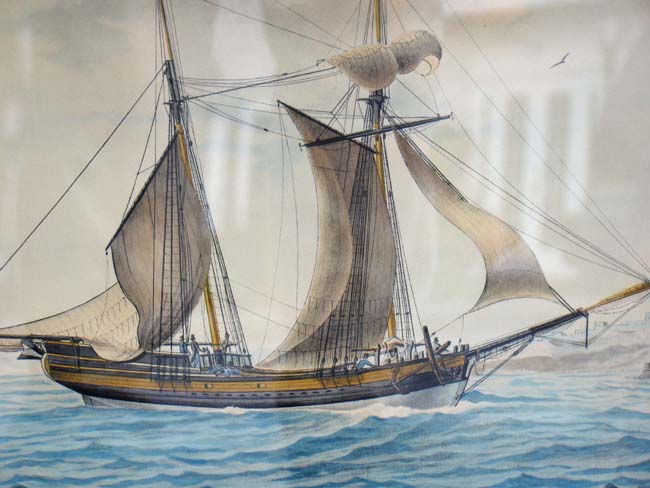 "The Schooner Lidia of Newburi Port Entering the Port of Marseilles 10 November 1807" by Nicolas Cammillieri